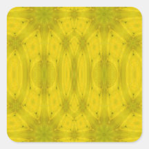 Madeira abstrata amarela adesivo quadrado