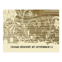 Madeira unida RSVP, creme Cartao Postal