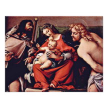 Madonna com St. Roch e St. Sebastian pelo loto L Convite Personalizados