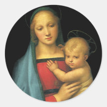 Madonna e criança, Madonna del Granduca por Raphae Adesivos Em Formato Redondos