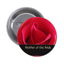 Mãe da rosa vermelha do botão da noiva broches