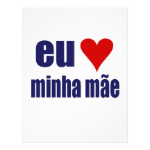 mae do minha do amo do eu papel de carta personalizados
