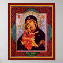 Mãe do Virgin de Vladimir Pôsteres