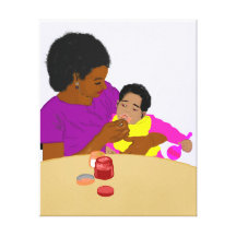 Mãe que alimenta lhe o impressão das canvas do beb impressão de canvas esticadas