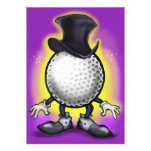Mágico do golfe convites personalizados
