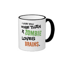 Mais do que um zombi ama cérebros caneca