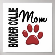 Mamã 2 de border collie impressão