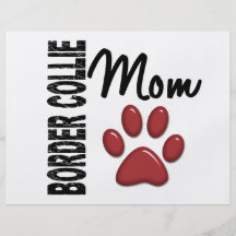 Mamã 2 de border collie panfleto personalizado