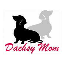 Mamã do Dachshund Cartoes Postais