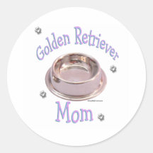 Mamã do golden retriever - etiqueta adesivos