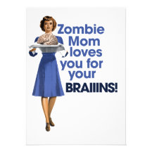 Mamã do zombi convite personalizados