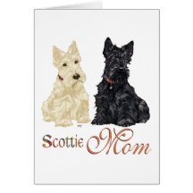 Mamã escocesa Wheaten & preta dos terrier Cartões