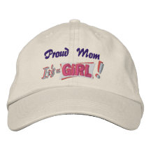 Mamã orgulhosa - menina boné bordado
