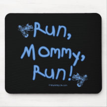Mamães do funcionamento funcionadas - azul mousepad