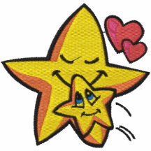 Mamães e mim camisa bordada estrela