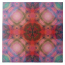 Mandala abstrata colorida azulejo de cerâmica 