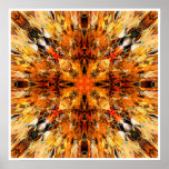 Mandala alaranjada irregular impressão