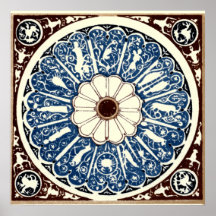 Mandala antiga do zodíaco posters