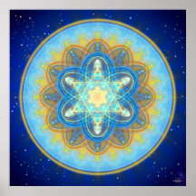 Mandala de Merkaba da lua Posteres