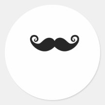 Mania do bigode adesivos em formato redondos
