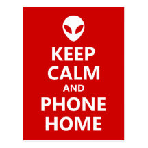 Mantenha a calma e a casa do telefone cartoes postais