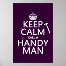Mantenha a calma e chame um homem acessível (algum posters