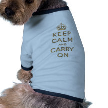 Mantenha a calma e continue roupa para cães
