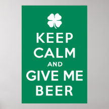 Mantenha a calma e dê-me a cerveja impressão
