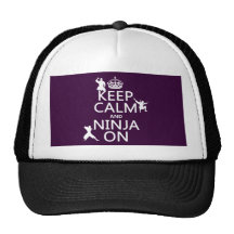 Mantenha a calma e o Ninja em (em alguma cor) Boné