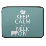 Mantenha a calma e ordenhe-a em (as vacas) (em tod bolsas MacBook pro