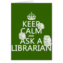 Mantenha a calma e pergunte a um bibliotecário (al cartões