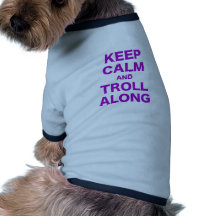 Mantenha a calma e pesque-a à linha avante roupas para pets