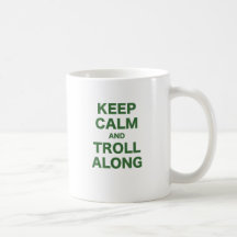Mantenha a calma e pesque-a à linha avante caneca