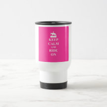 Mantenha a calma & monte-a em (o rosa) caneca