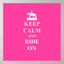 Mantenha a calma & monte-a em (o rosa) posters