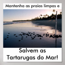 Mantenha as praias limpas e... poster