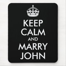 Mantenha calmo e casado John Mousepad