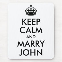 Mantenha calmo e casado John Mousepad