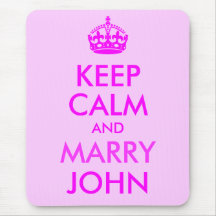Mantenha calmo e casado John Mousepad