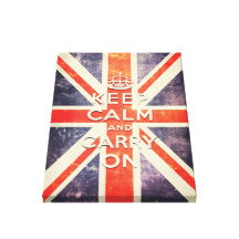 mantenha calmo e continue a bandeira de Union Jack Impressão Em Canvas