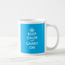 Mantenha calmo e continue a caneca - Lt Azul