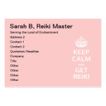 Mantenha calmo e obtenha Reiki Modelos Cartão De Visita