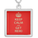 Mantenha calmo e obtenha Reiki Colar