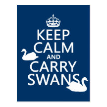 Mantenha cisnes calmas e do carregar - todas as co cartoes postais