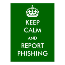 Mantenha o poster de Phishing da calma e do relató pôsteres