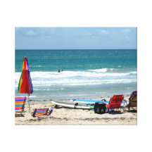 manutenção programada do oceano da areia dos guard impressão em canvas