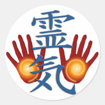 Mãos de Reiki Adesivos