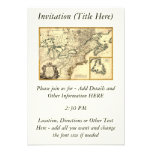 Mapa 1778 de Canadá e dos Estados Unidos Convites