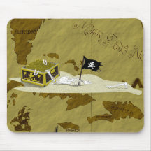 Mapa #1 do pirata mousepad