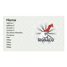 Mapa 2,0 da bandeira de Monaco Modelo Cartão De Visita